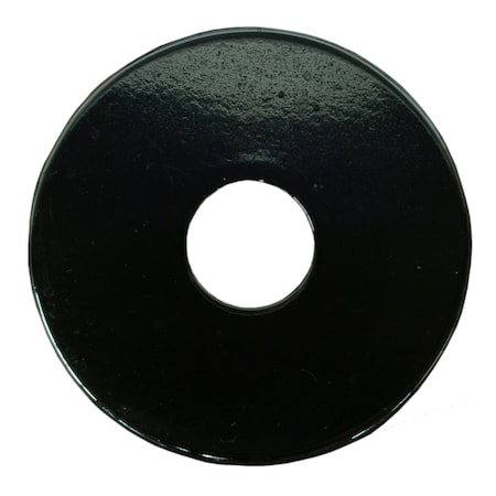 Midwest Fastener Fender Washer, For Screw Size 1/4" , Steel Black Chrome Finish, 6 PK 34435